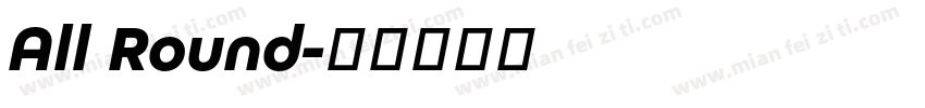 All Round字体转换